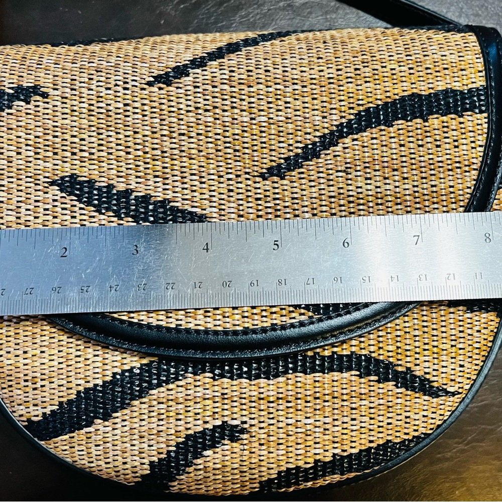 Stella McCartney Frayme Medium Raffia Saddle Bag-Rare Find - Picture 12 of 12